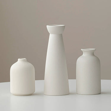 Set of 3 Ceramic Vases – Modern Boho & Farmhouse Decor - Melillo Enterprises
